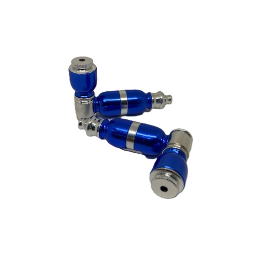 [2903] PIPA VARIOS ALUMINIO AZUL CORTA CON TAPA 