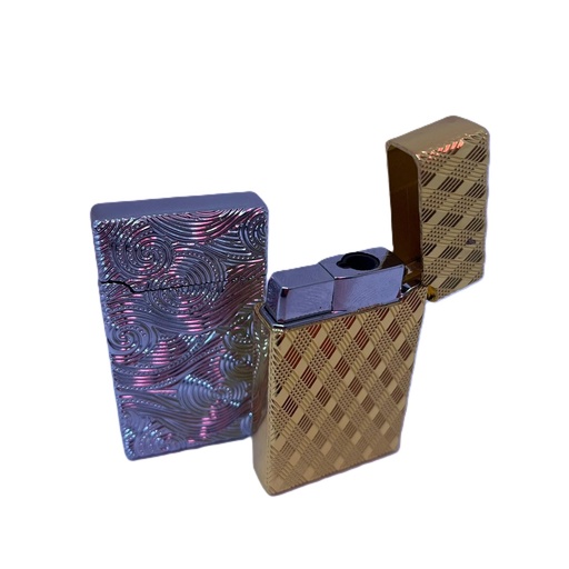 [1387] ENCENDEDOR VARIOS CATALITICO LABRADO DORADO/PLATEADO