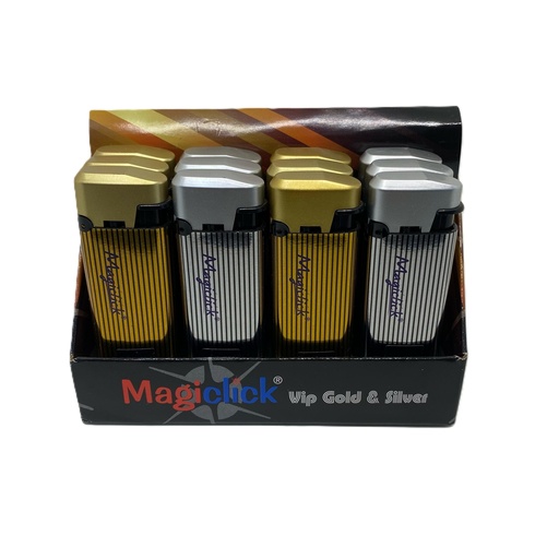 [1411] ENCENDEDOR MAGICLICK CATALITICO VIP CON TAPA RAYADO