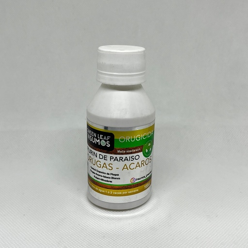 [1662] FERTILIZANTE GREEN LEAF PURIN DE PARAISO ORUGAS-ACAROS 100CC